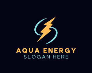 Energy Lightning Bolt logo design