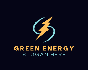 Energy Lightning Bolt logo design