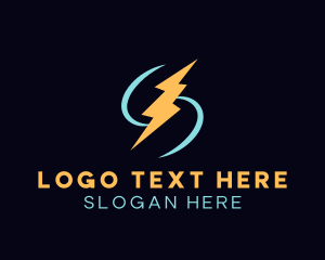 Electrician - Energy Lightning Bolt logo design