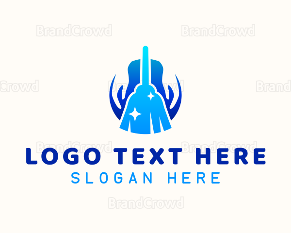 Broom Hands Cleaner Logo