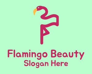 Flamingo - Flamingo Bird Flag logo design