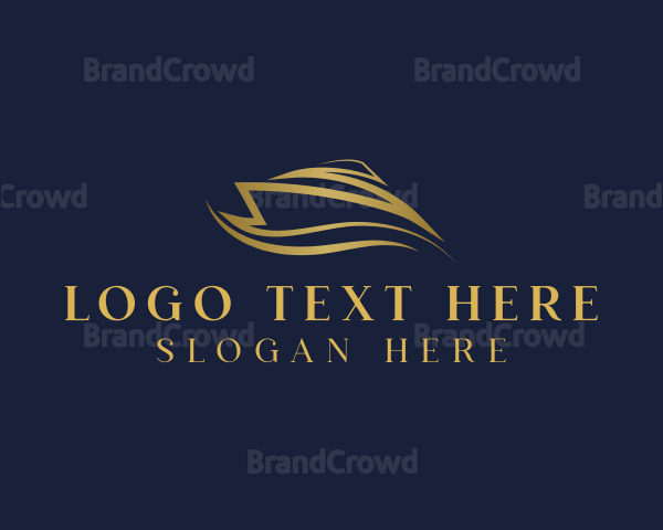 Luxury Yacht Sailing Logo