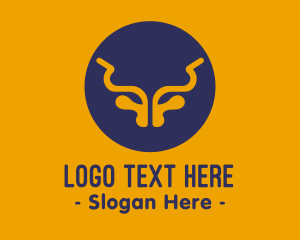 Bullfighting - Abstract Bull Horns logo design