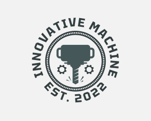 Industrial Drill Machine logo design