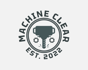 Industrial Drill Machine logo design