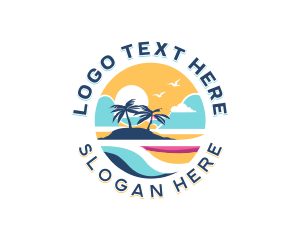 Island Vacation Tour logo design