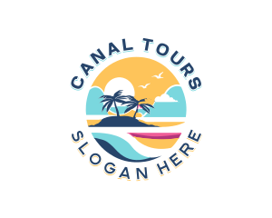 Island Vacation Tour logo design