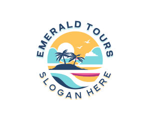 Island Vacation Tour logo design