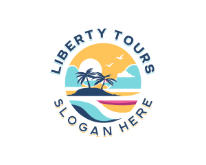 Island Vacation Tour logo design