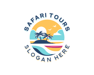 Island Vacation Tour logo design