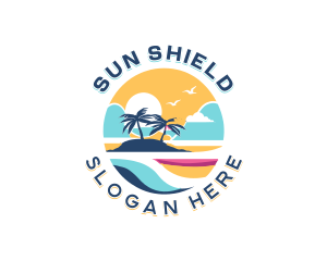 Island Vacation Tour logo design