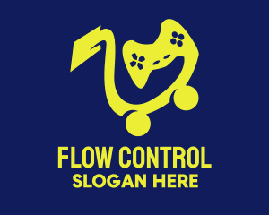 Game Controller Cart logo design