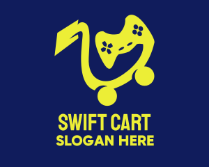 Game Controller Cart logo design