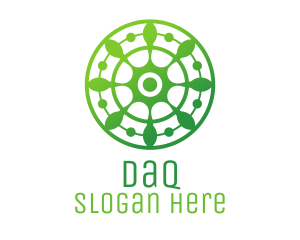 Cultural - Green Floral Shield logo design