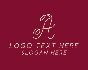 Jewelry - Cursive Elegant Fashion Letter A logo design