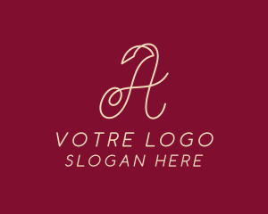 Cursive Elegant Fashion Letter A Logo