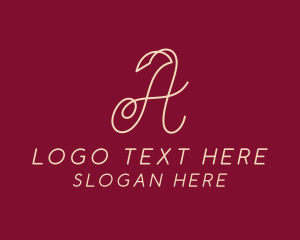 Couture - Cursive Elegant Fashion Letter A logo design