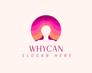 Fashion Channel - Woman Colorful Hair logo design