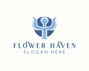 Flower Psychology Wellness logo design