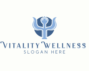 Flower Psychology Wellness logo design