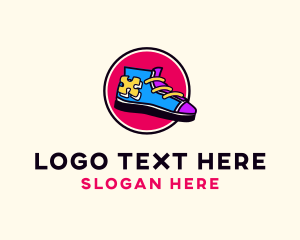 Casualwear - Puzzle Sneaker Shoe logo design