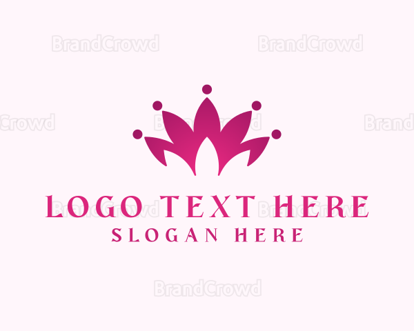 Flower Lotus Crown Logo