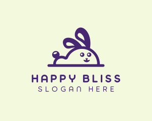 Cute Bunny Rabbit logo design