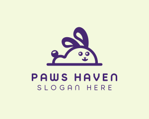 Cute Bunny Rabbit logo design