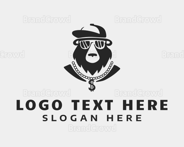 Bear Hip Hop Bling Logo