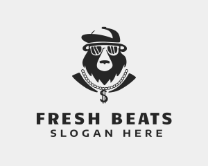 Hip Hop - Bear Hip Hop Bling logo design
