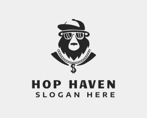 Bear Hip Hop Bling logo design