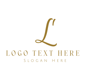 Luxurious - Cursive Golden Elegant Luxury logo design