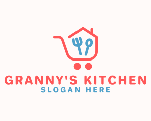 Kitchen Shopping Cart logo design