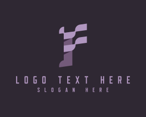 Letter F - Technology Media Letter F logo design