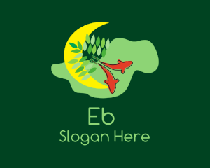 Fish - Moon Eco Fishery logo design