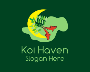 Koi - Moon Eco Fishery logo design