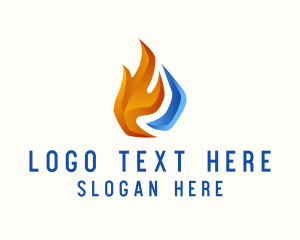 Sustainable Energy - Industrial Thermal Fire Ice logo design