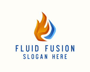 Industrial Thermal Fire Ice logo design