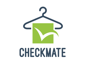 Green Checkmark Hanger logo design