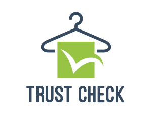 Verify - Green Checkmark Hanger logo design