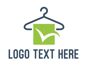 Verification - Green Checkmark Hanger logo design
