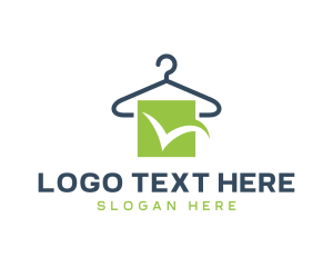 Mark - Green Checkmark Hanger logo design