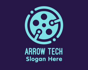 Blue Cinema Tech  logo design