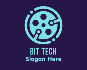 Blue Cinema Tech  logo design