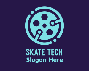 Blue Cinema Tech  logo design