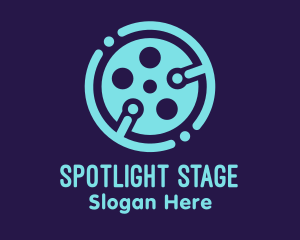 Theater - Blue Cinema Tech logo design