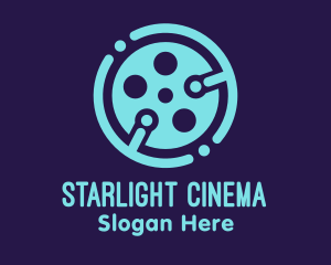 Cinema - Blue Cinema Tech logo design