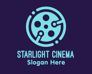 Blue Cinema Tech  logo design