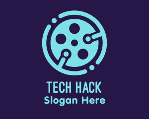 Blue Cinema Tech  logo design