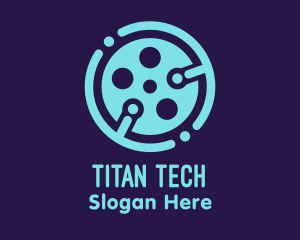 Blue Cinema Tech  logo design